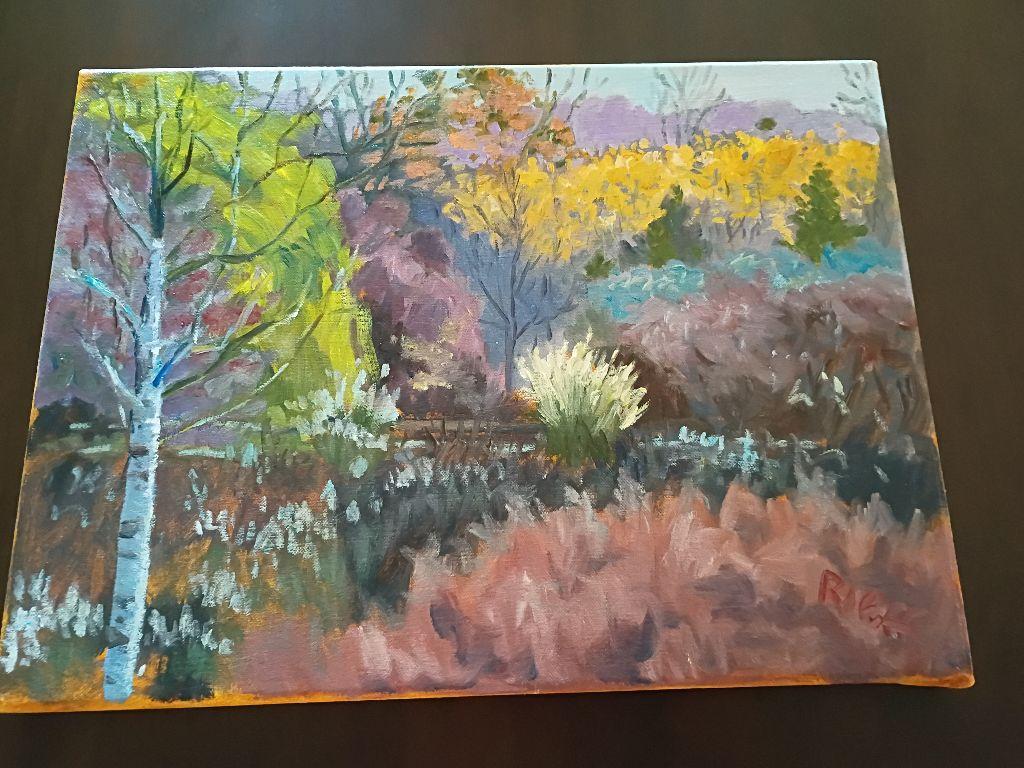 ''View Out Back'' Oil on Canvas