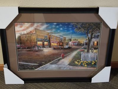 BASKET- Patriotic Framed Picture
