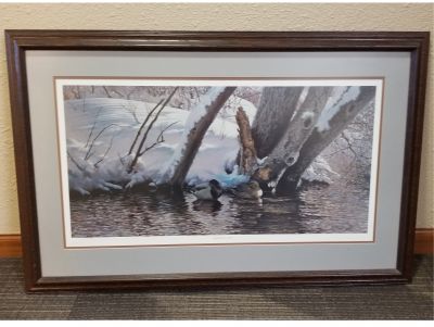 BASKET- Winter Creek Framed picture