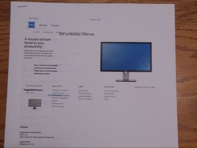 Dell 24 Inch Screen LED-Lit Monitor