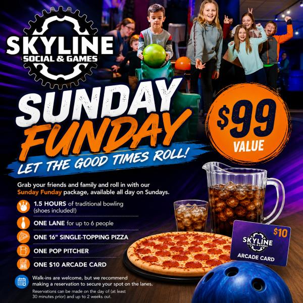 Sunday Funday Bowling & Games at Skyline Social ...