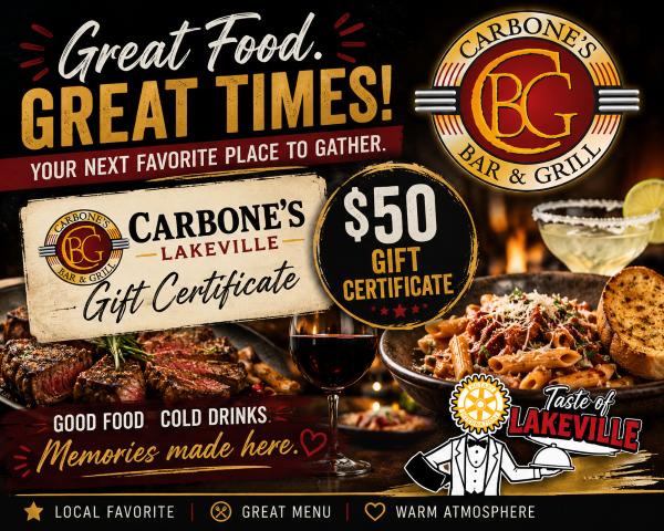Carbone's Lakeville - Great Food. Great Times.