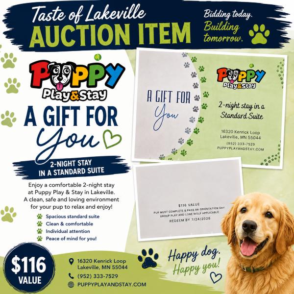 A Cozy Getaway for Your Pup – 2-Night Puppy Pl...