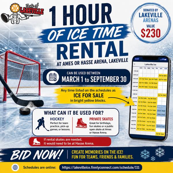 Reserve the Ice for Your Next Big Event!