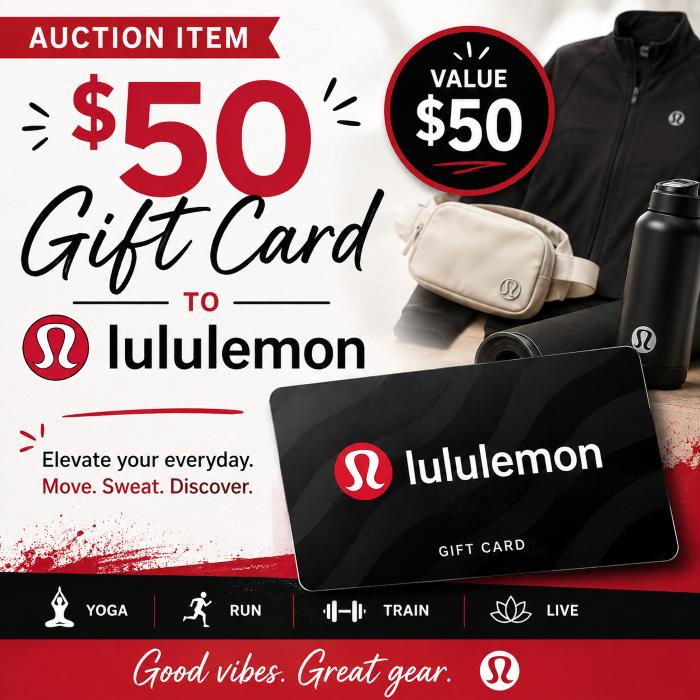 Move, Sweat & Shop  $50 lululemon Gift Card