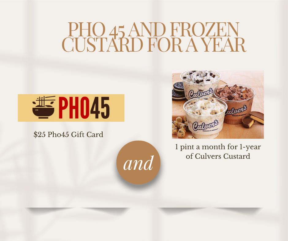 Pho and Frozen Custard for a Year