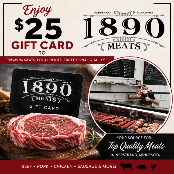 1890 Meats Gift Certificate-$25