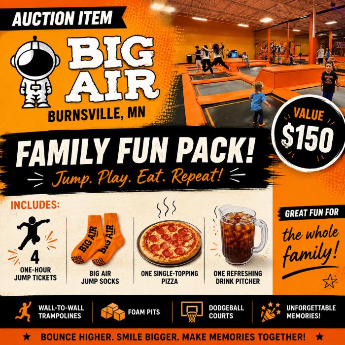 Big Air Family Fun Pack – Jump, Play and Pizza...