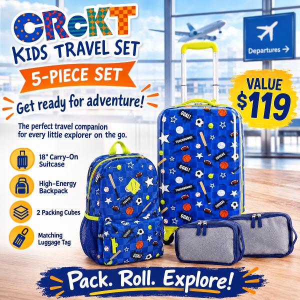 Ready, Set, Adventure! CRCKT Kids 5-Piece Sports Tra...
