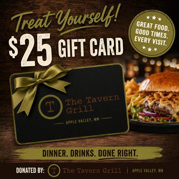 Dinners on Us!  The Tavern Grill $25 Gift Card