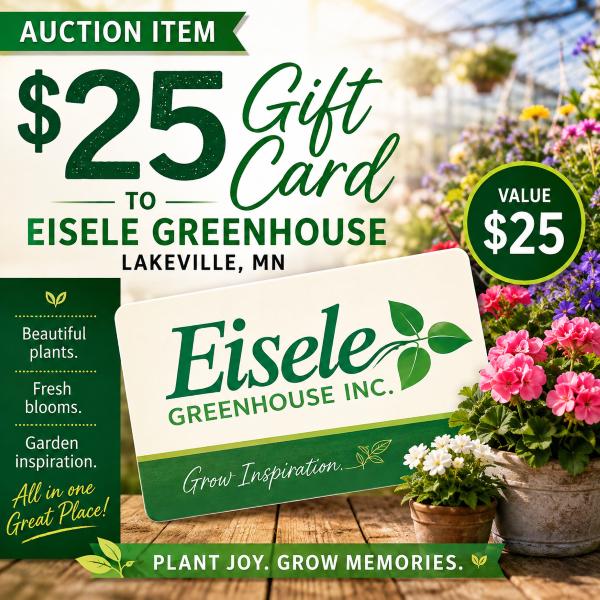 Grow Something Beautiful  $25 Eisele Greenhouse Gift...