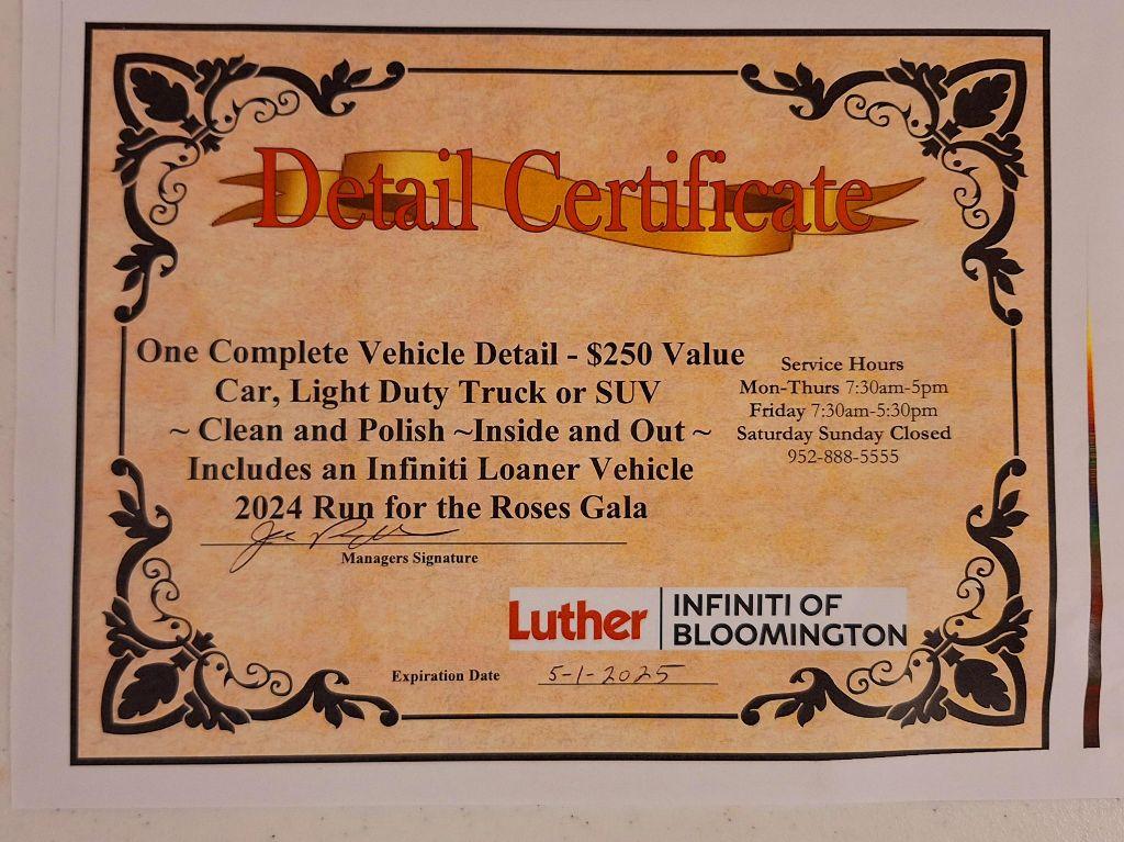 Car Detail Gift Certificate