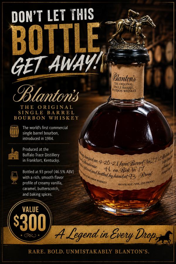 Don’t Let This Bottle Get Away! Blanton’...