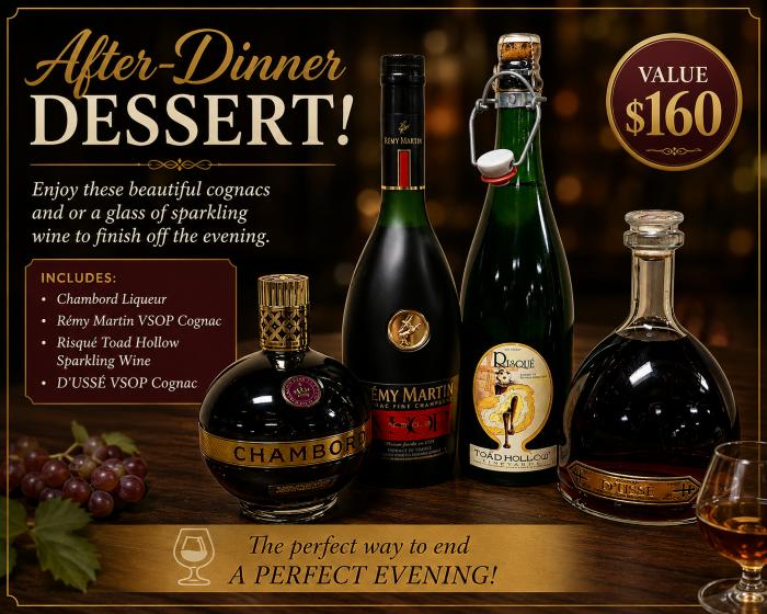 After-Dinner Delights: Cognac, Liqueur and Sparkling...