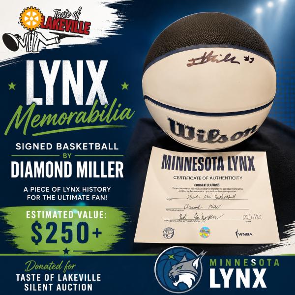 Diamond Miller Signed Minnesota Lynx Basketball