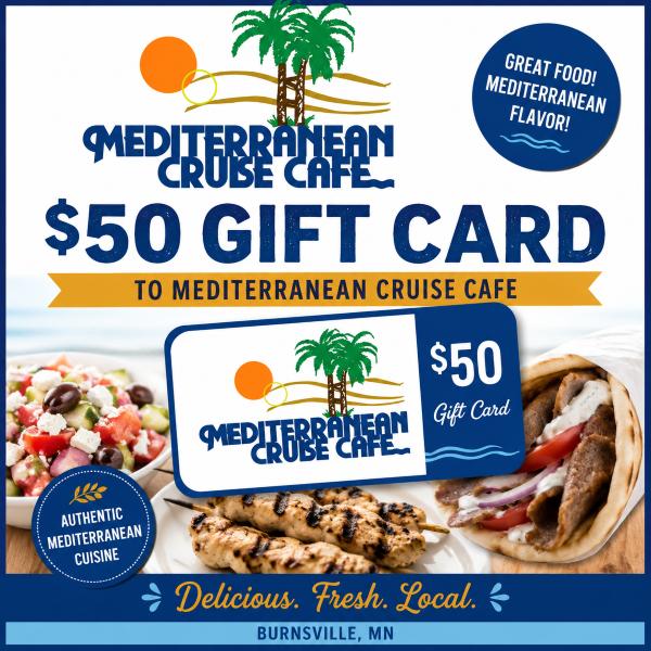 $50 Mediterranean Cruise Cafe Gift Card