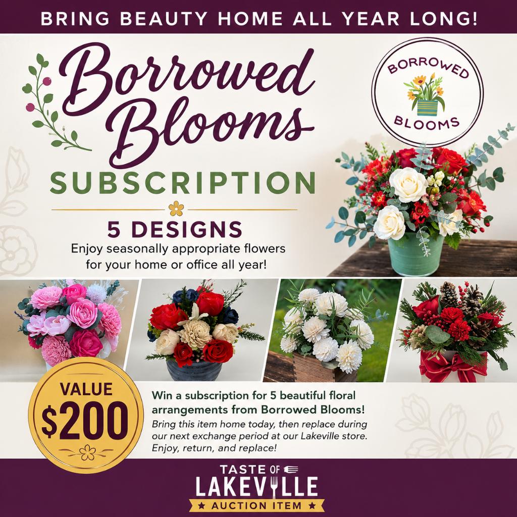 Borrowed Blooms – 5-Design Floral Subscription