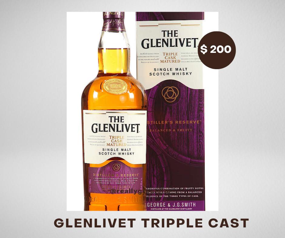 Glenlivet Scotch Whiskey Triple Cast