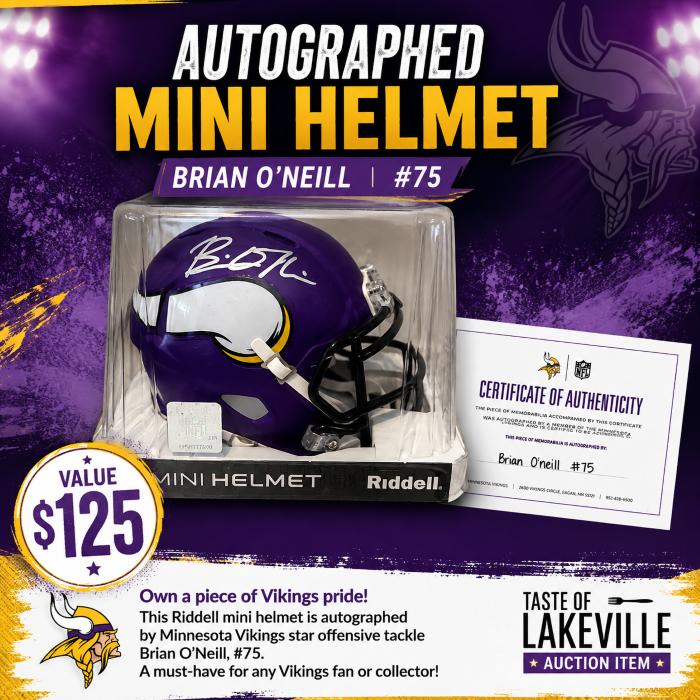 Brian O’Neill Autographed Vikings Mini Helmet