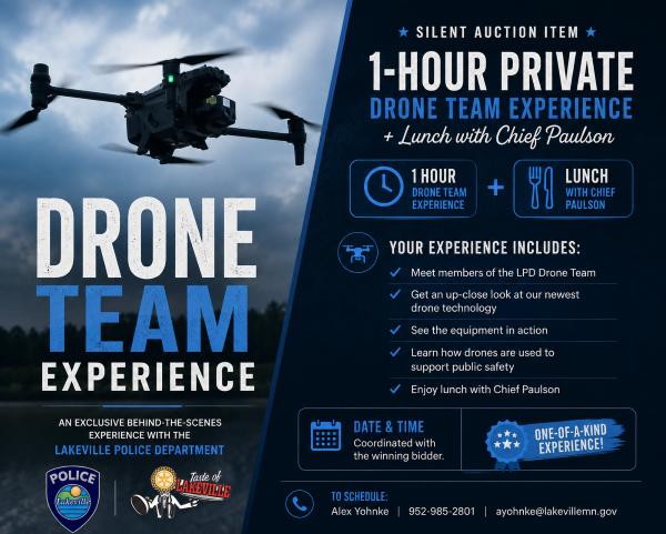 Lakeville Police Drone Team Experience and Lunch wit...