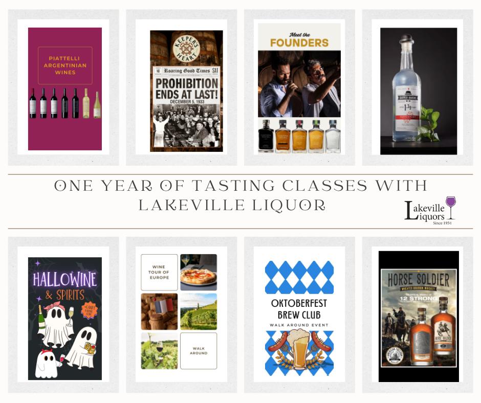 One Year of Tasting Classes with Lakeville Liquor