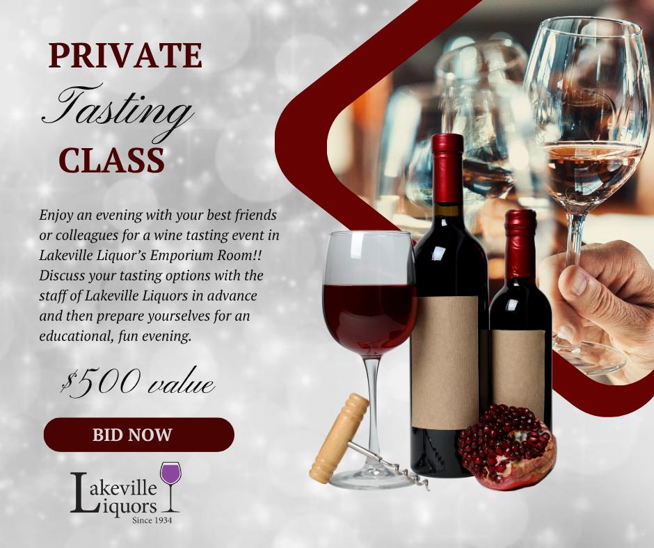 Private Tasting Class from Lakeville Liquor