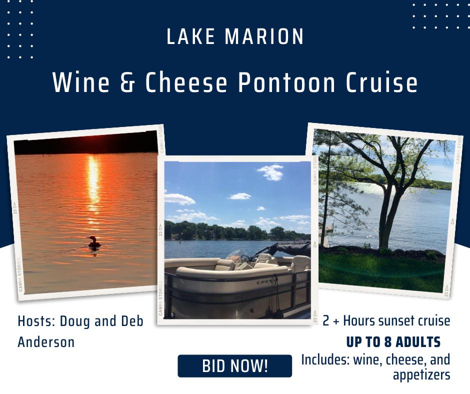 Wine and Cheese Pontoon Cruise on Lake Marion