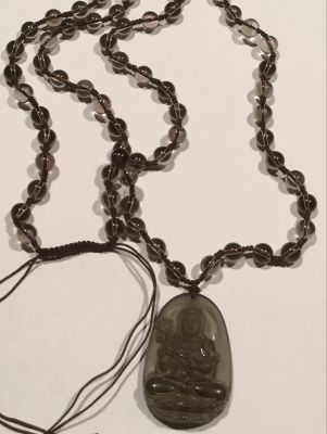 Beaded Brown Buddha Necklace
