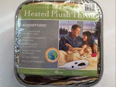 Biddeford Heated Plush Throw