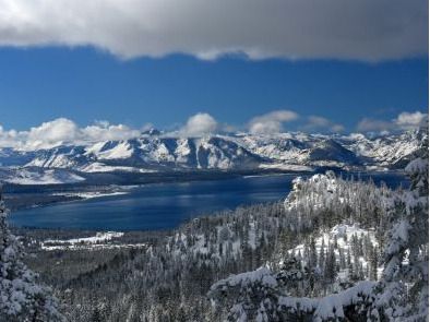 Canvas Print of Snowy Lake Tahoe