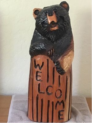 Wood Bear Carving