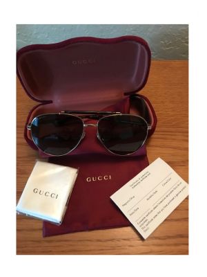 Mens Gucci Havana Aviator Frame Sunglasses