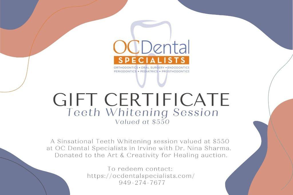 Laser Teeth Whitening Session at OC Dental Specialis...