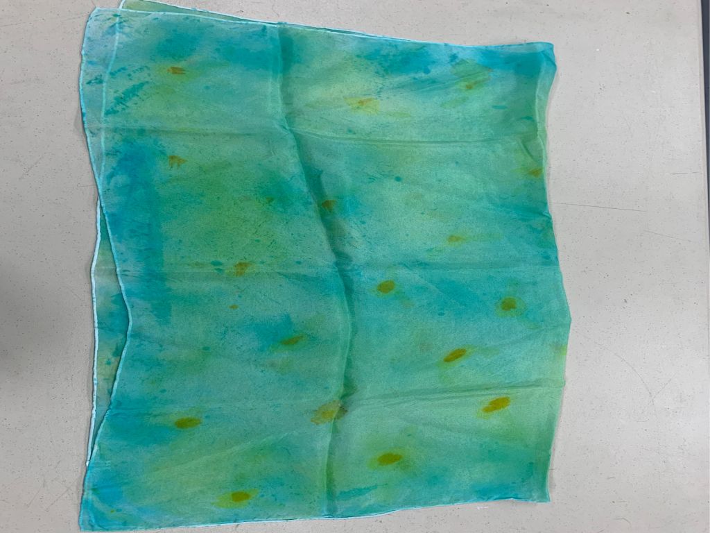 Hand-Painted Silk Scarf by Guild Member #1
