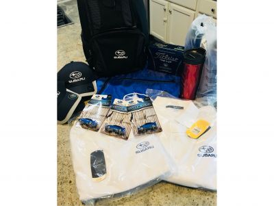 Subaru Gift Basket - Filled with Subaru Gear (Polo shirts, golf balls, Thermal, Coffee Cups and more