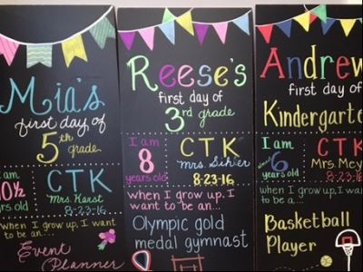 Personalized Back to School Chalkboards for EACH of your children!