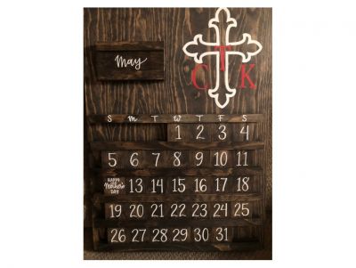 Wooden Calendar - Fourth Grade Class Project