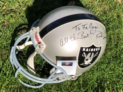Autographed Raiders Helmet from Father Joyce's Collection (2)