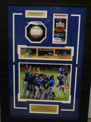 Dexter Fowler Signed Baseball Shadowbox