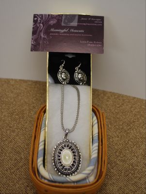 Oval Necklace and Earrings