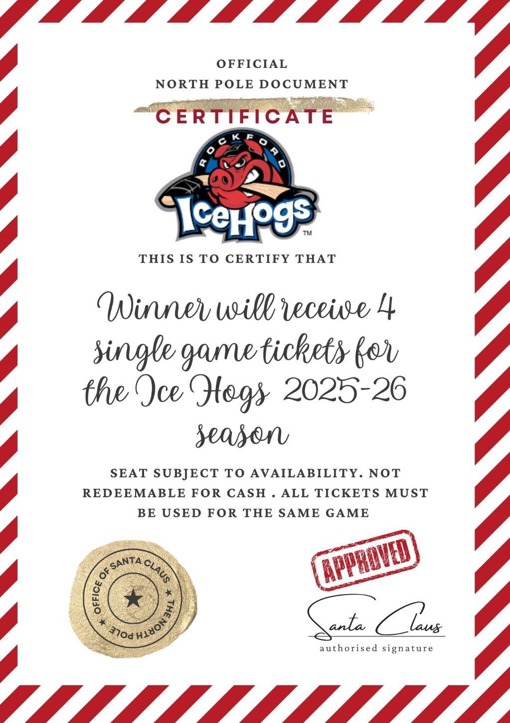 Ice hogs for the Win