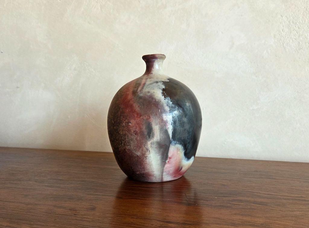 Smooth Raku Vase by Jane Vanderveer