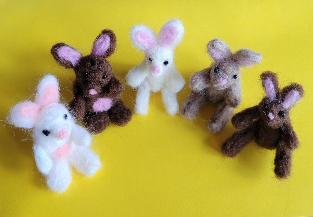 Hand-Felted Bunnies