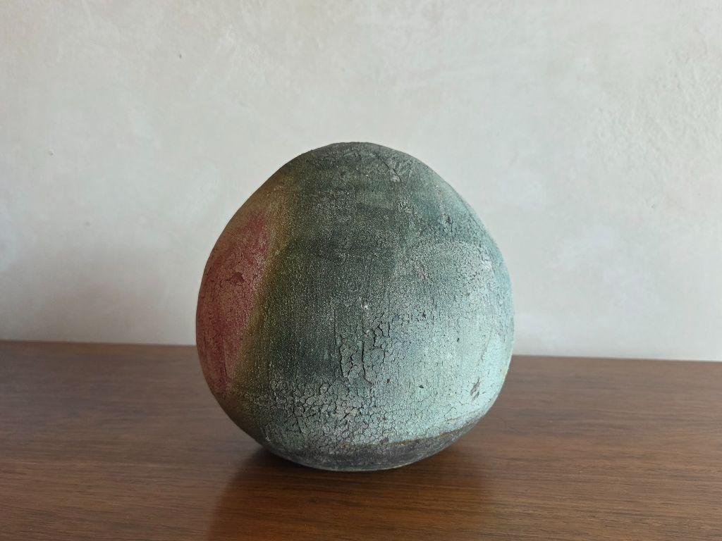 Textured Raku Vase by Jane Vanderveer