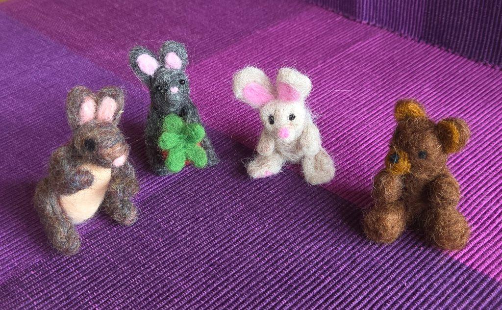 Hand-Felted Creature by Cynthia Cudaback