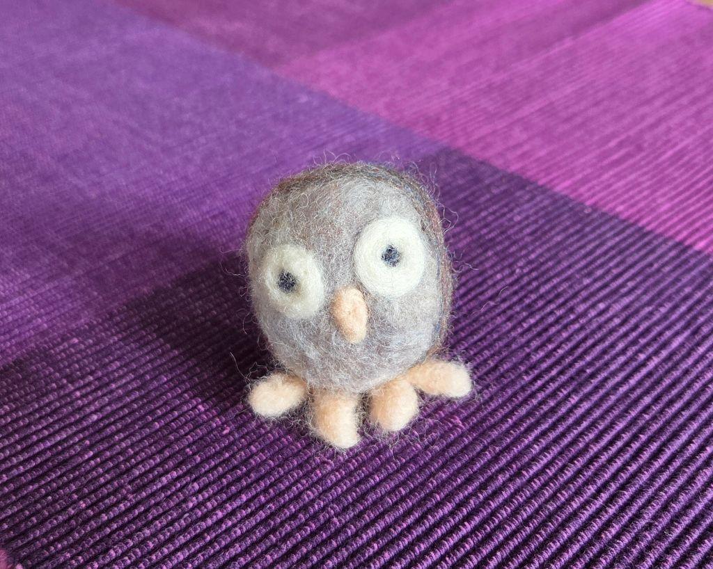 Hand-Felted Owl by Cynthia Cudaback