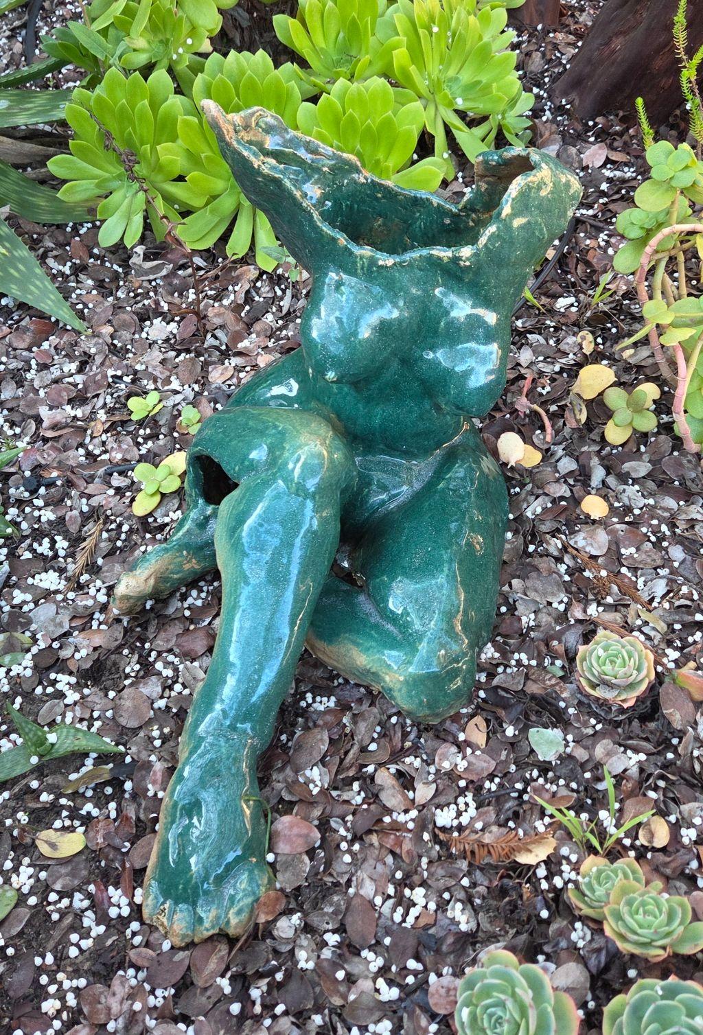 Seated Nude in Green by Jane Vandereveer