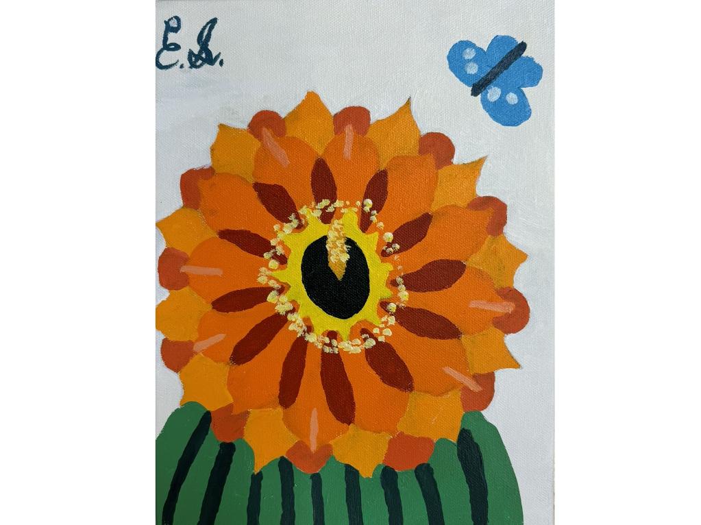 Cactus Flower - Painting by Earl Sawyer