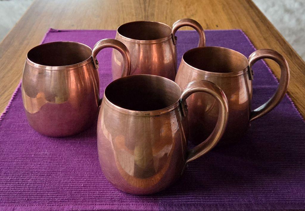 Vintage Solid Copper Mugs