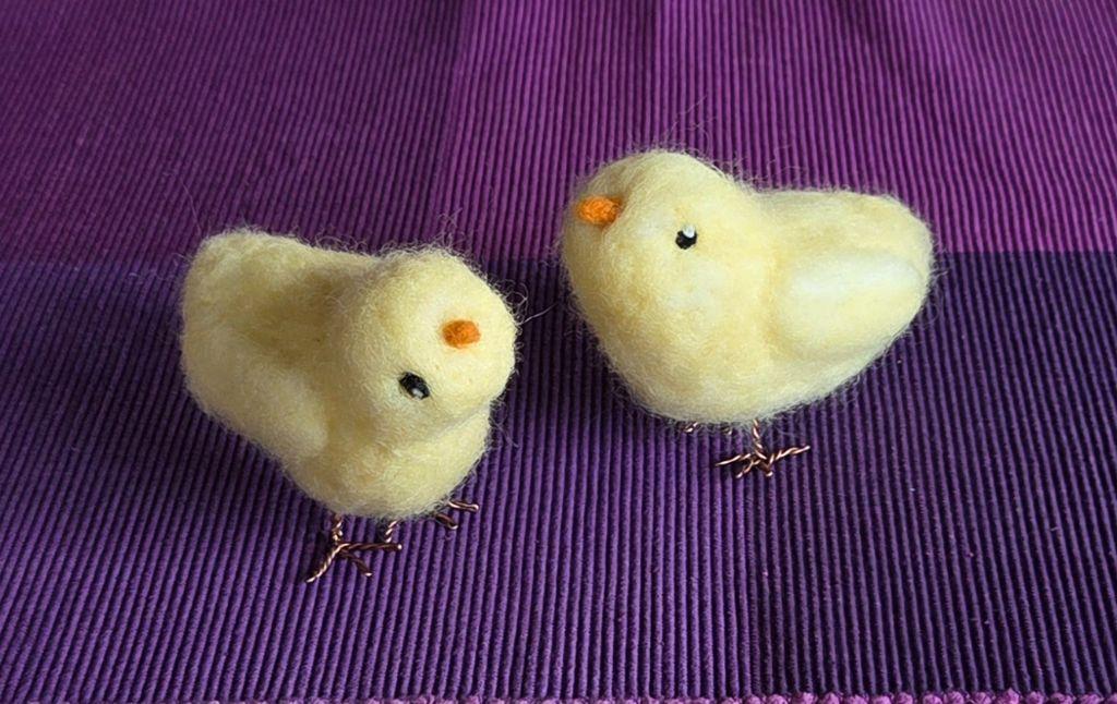 Hand-Felted Chick by Cynthia Cudaback
